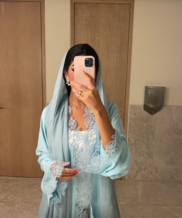 Blue Rose Abaya