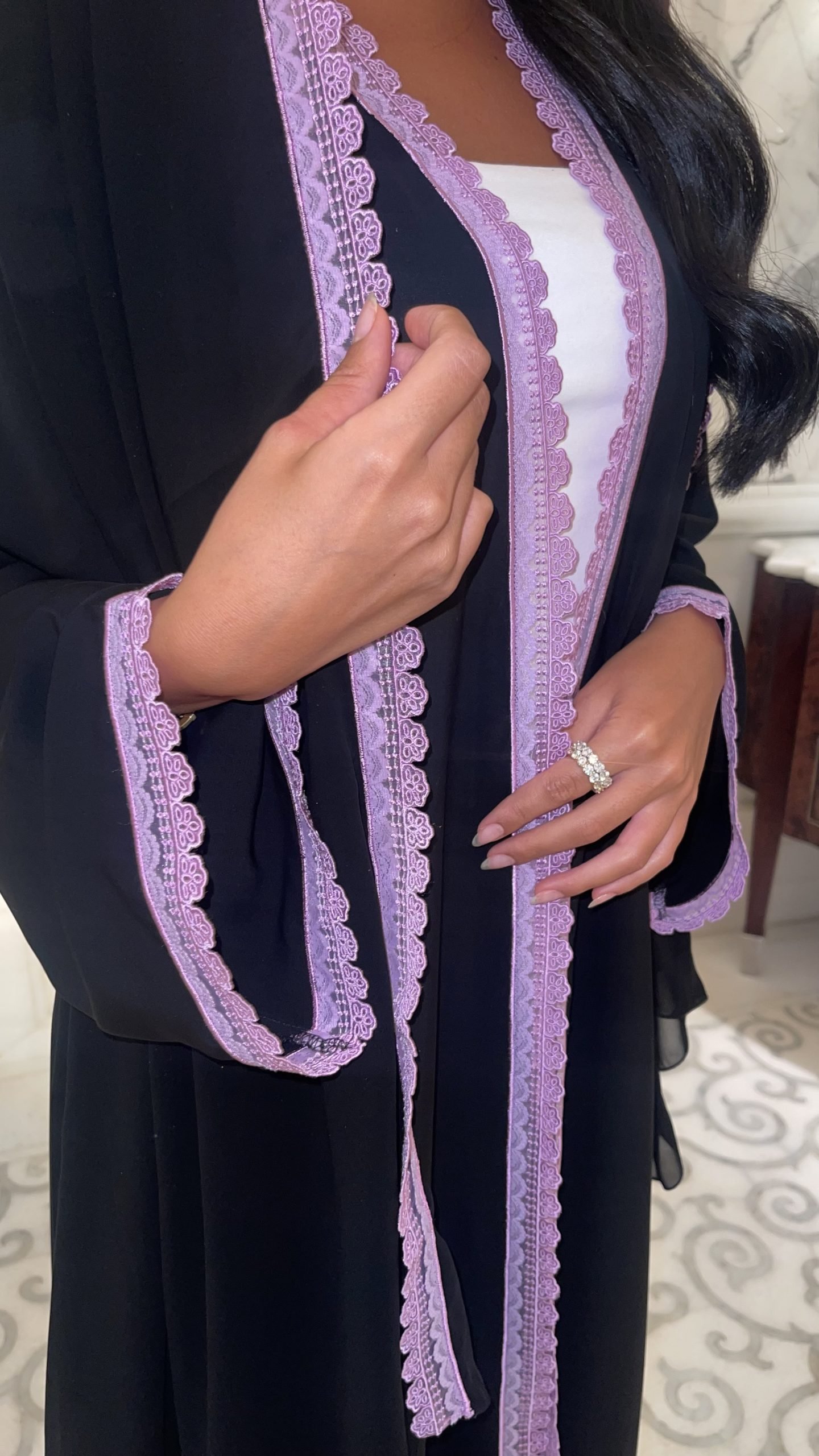 Violet Noir Abaya - Image 3