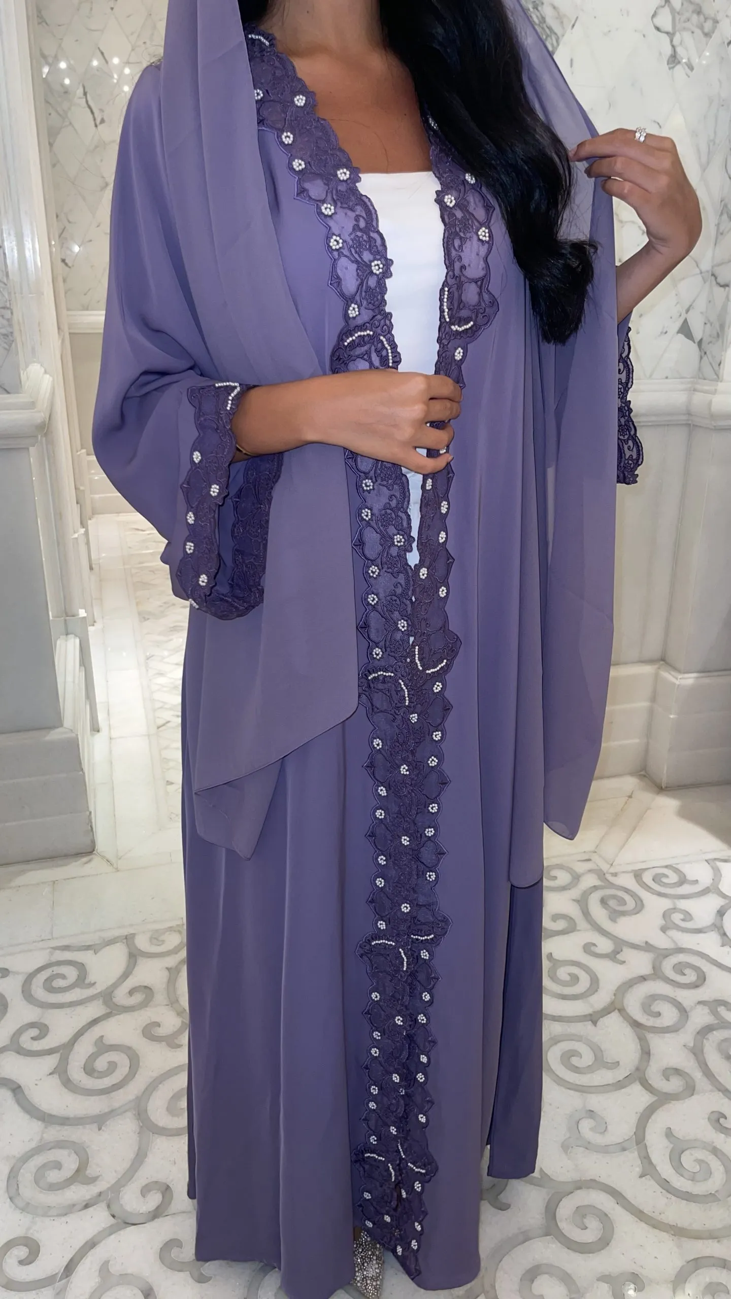 Ora purple abaya