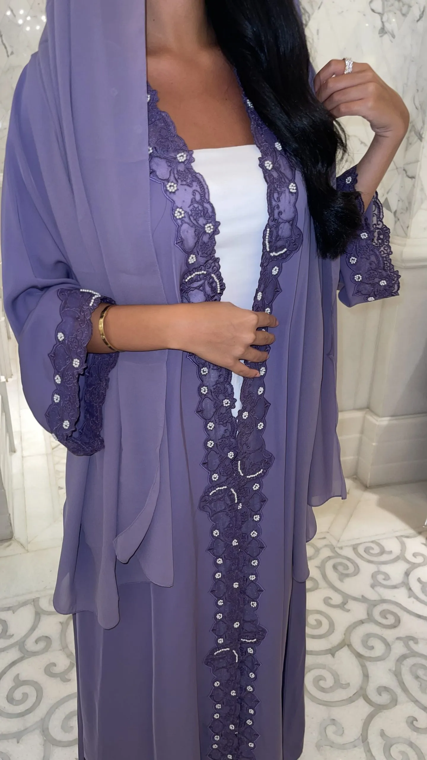 Ora purple abaya - Image 2