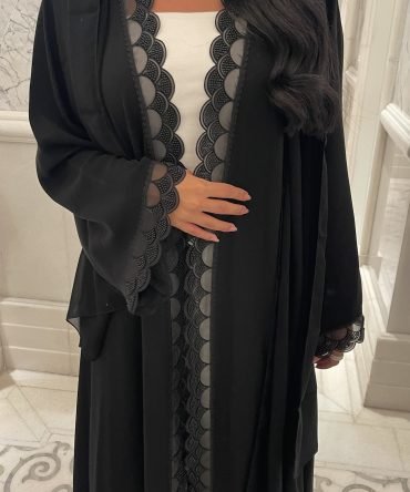 Black shells abaya