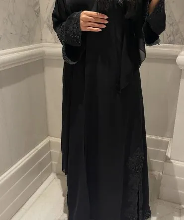 Black celine abaya