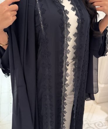 Celestial Navy Blue Abaya