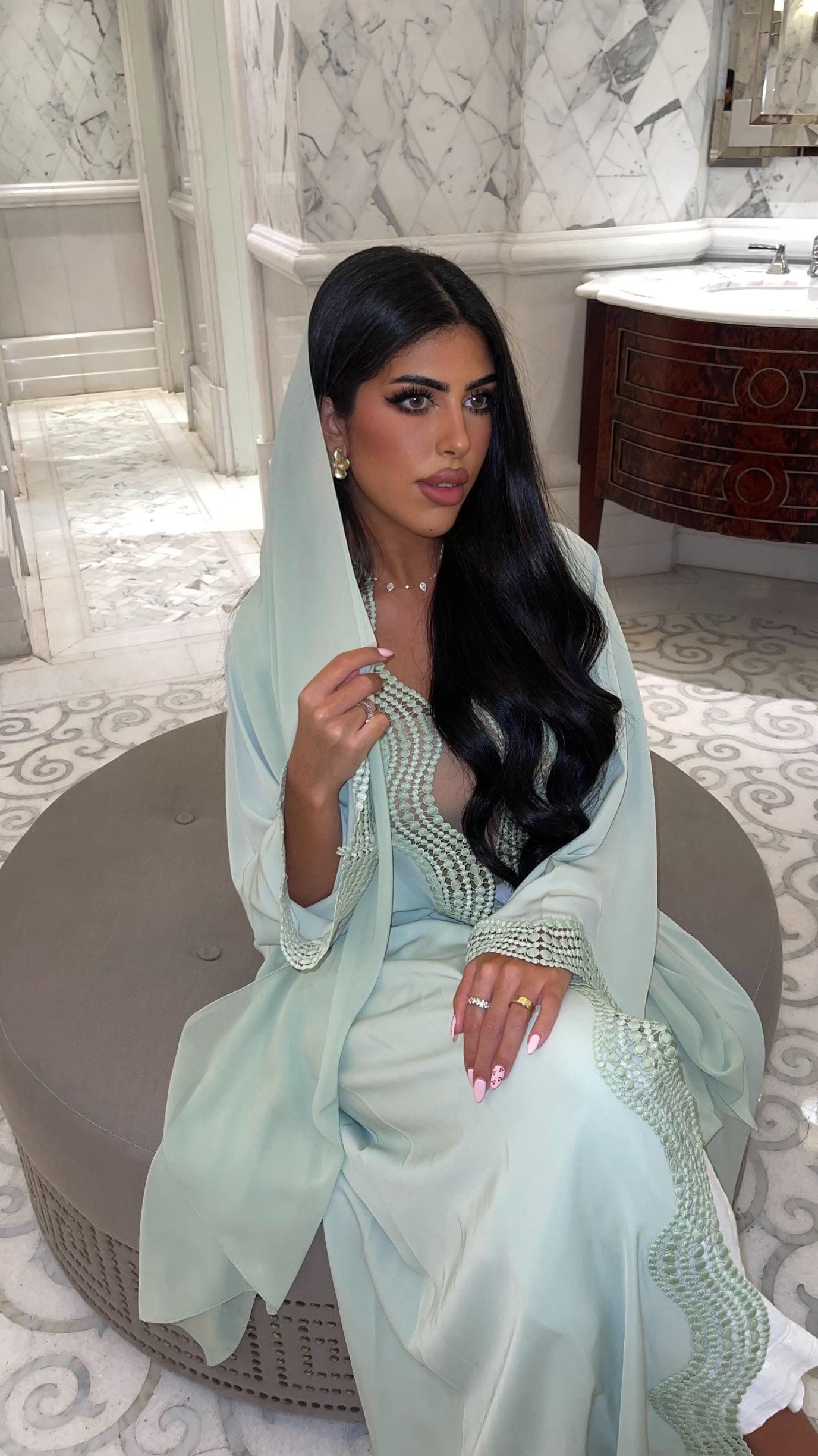Mint green Abaya