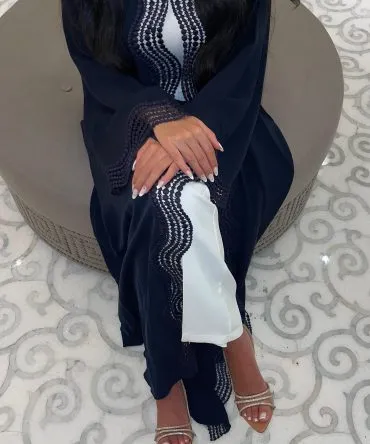 Navy Waves Abaya