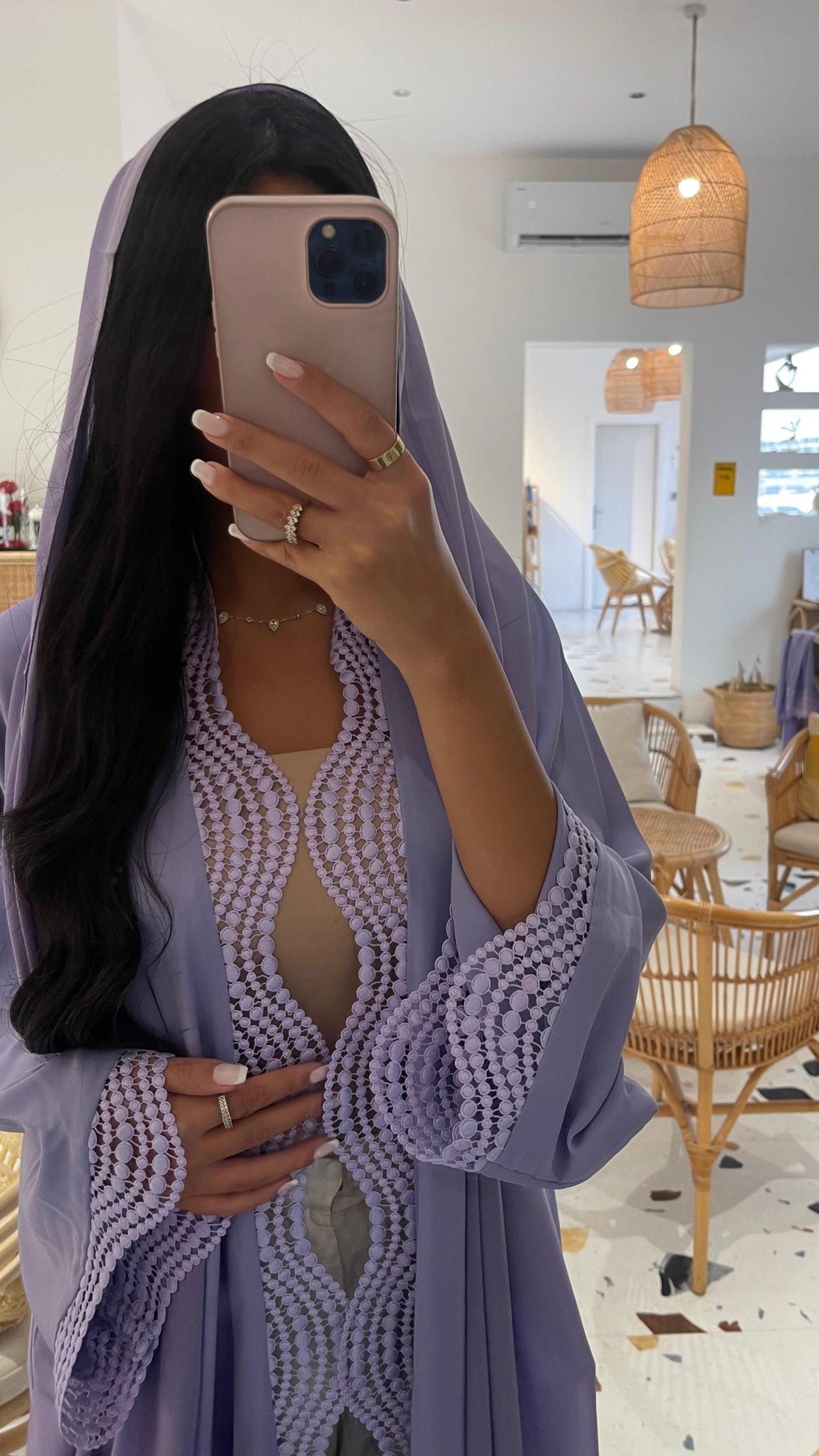 Violet Waves Abaya - Image 2