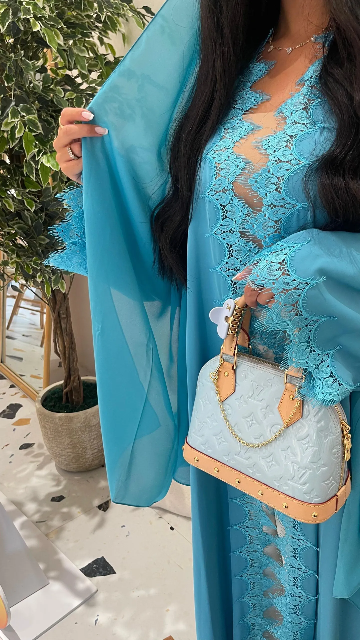 Blue Azure Abaya - Image 2