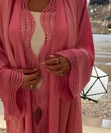 Hot Pink Waves Abaya