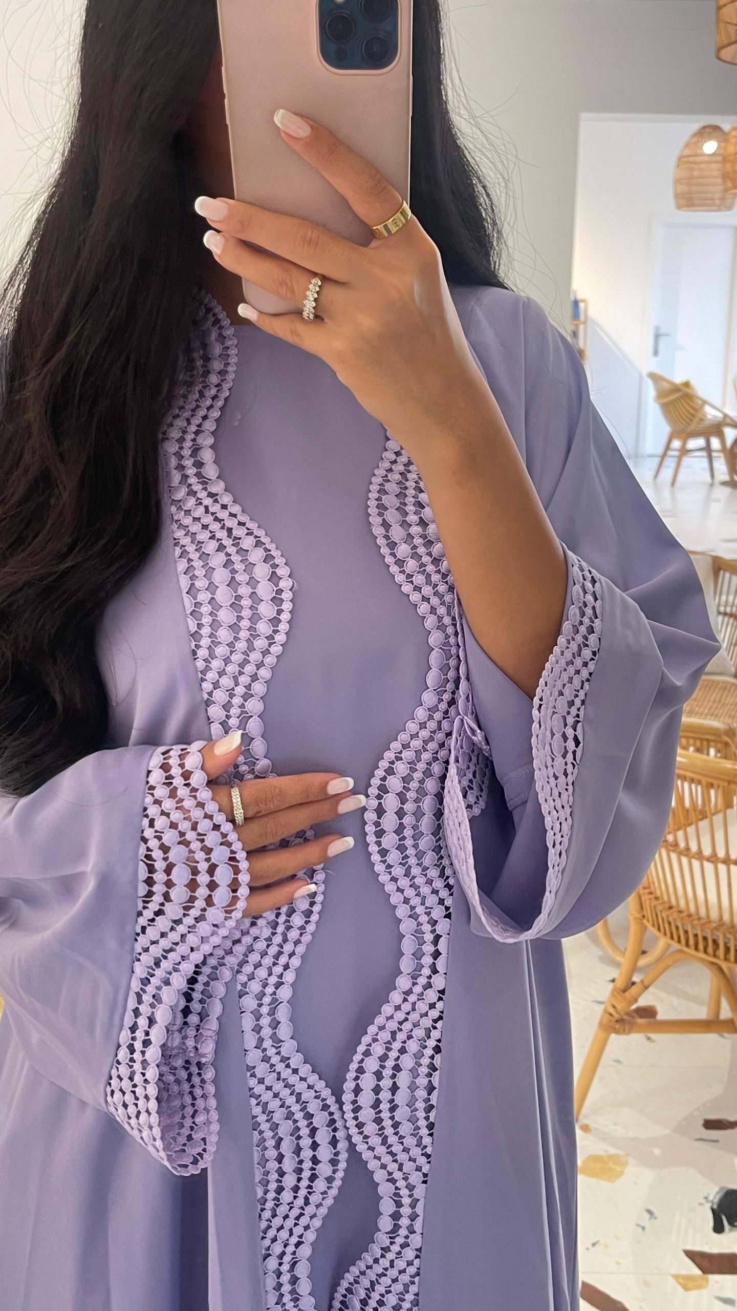 Violet Waves Abaya - Image 3