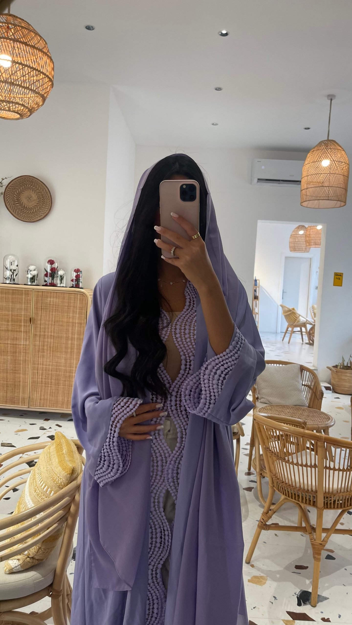 Violet Waves Abaya - Image 4