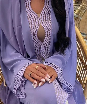 Violet Waves Abaya