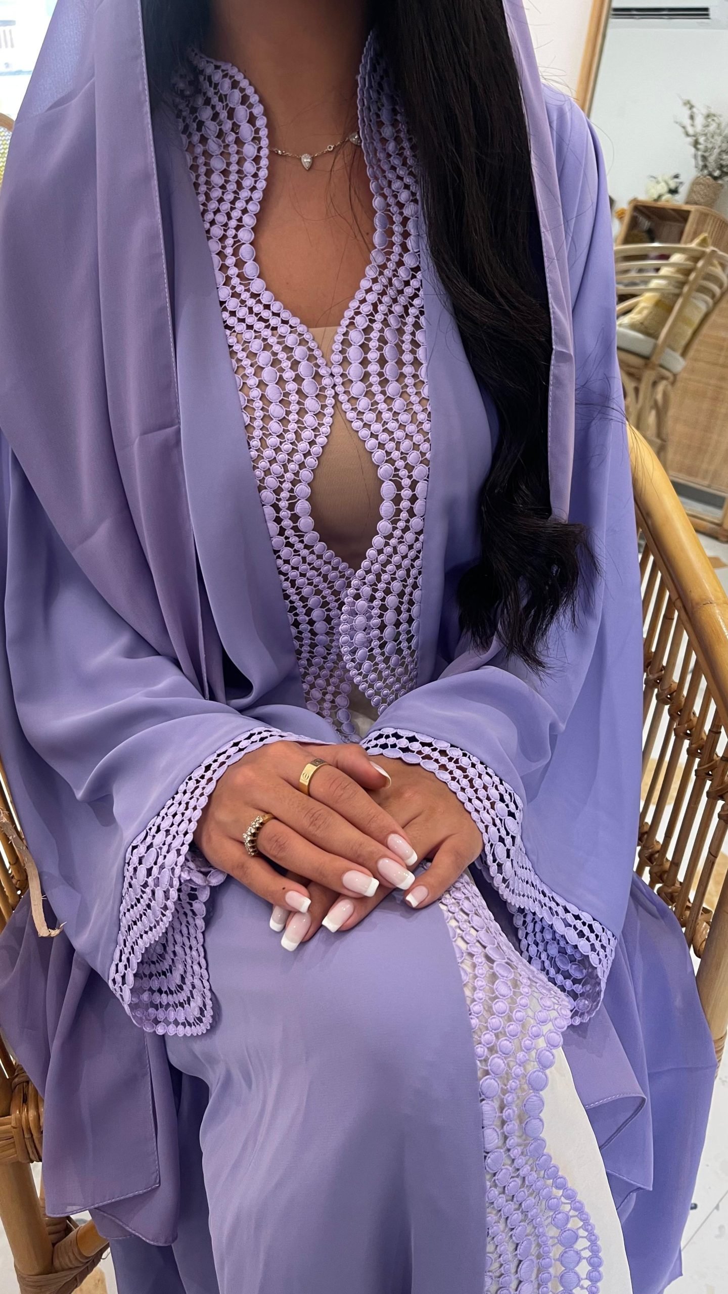 Violet Waves Abaya