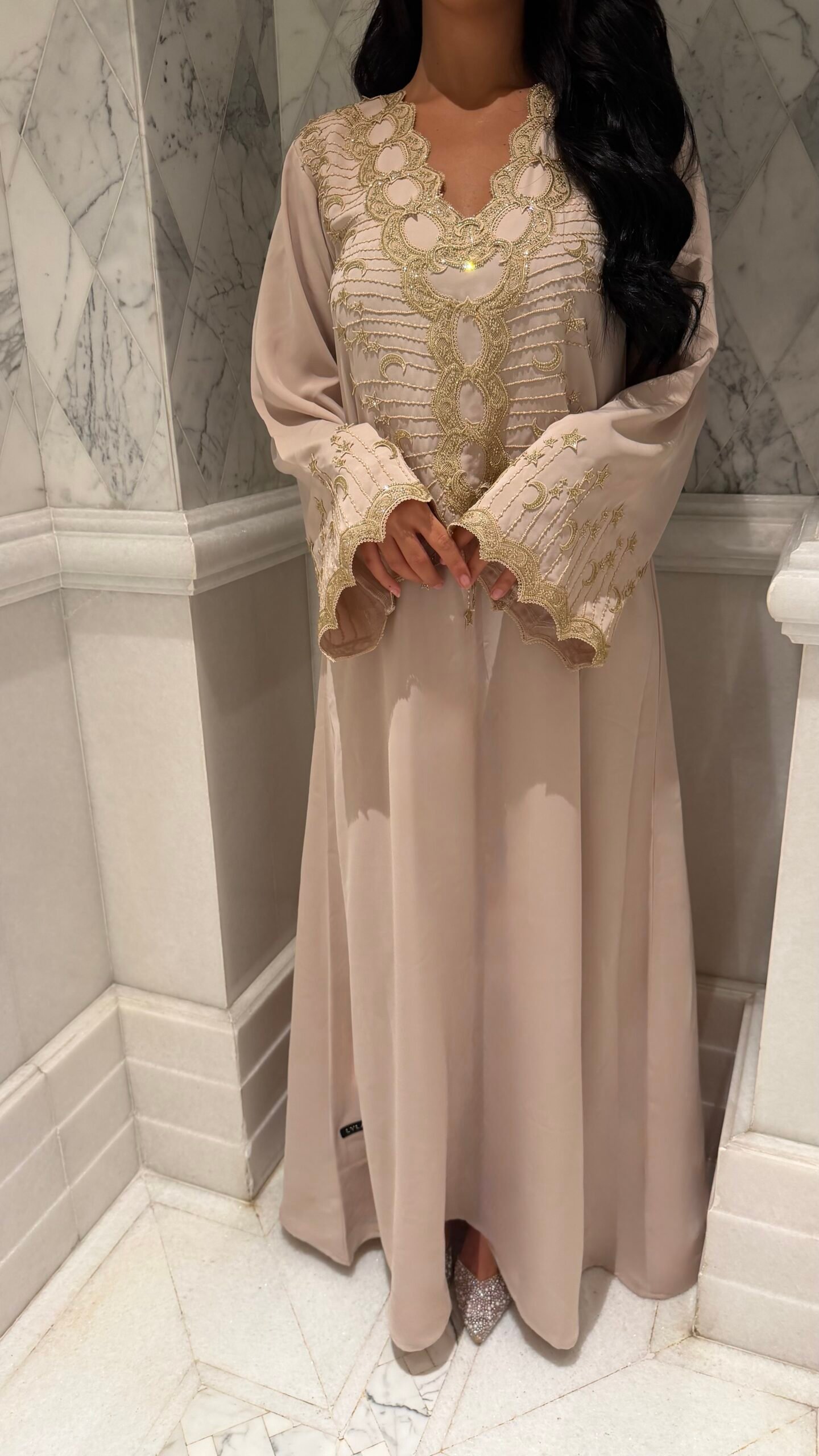 Under the stars beige dress - Image 2